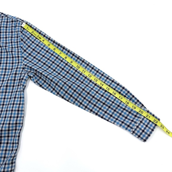 Vineyard Vines Boy’s Blue Grey Checkered Plaid Whale Long Sleeve Shirt Large 16 - Picture 10 of 10